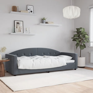 vidaXL Letto da Giorno Grigio Scuro 80x200 cm in Velluto