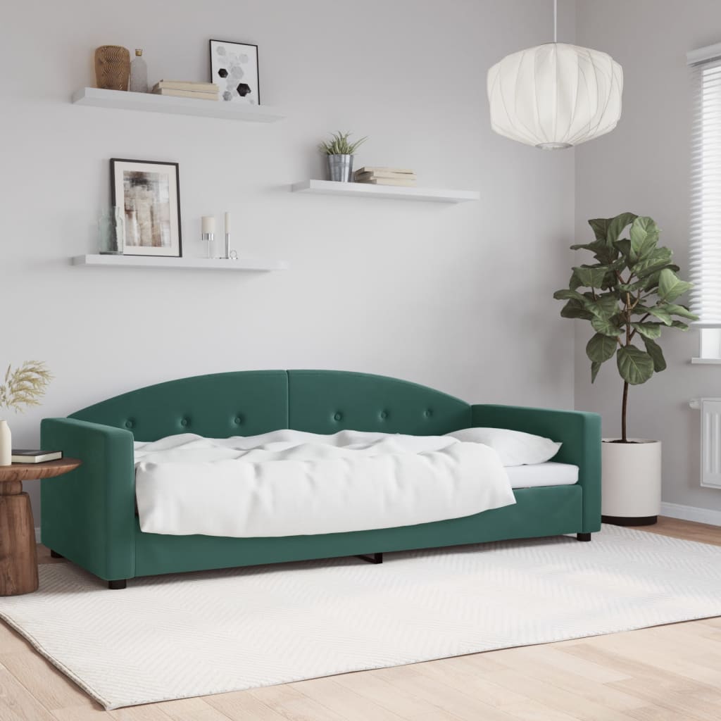 Letto da Giorno Verde Scuro 80x200 cm in Vellutocod mxl 118618