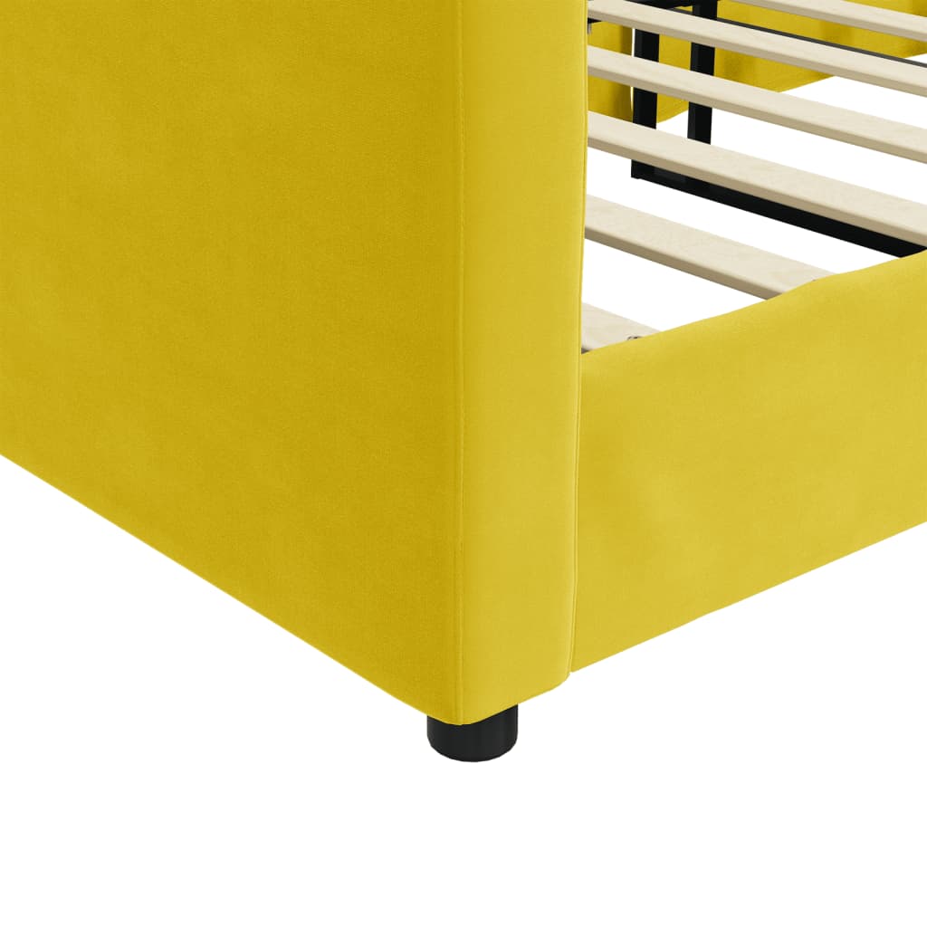 Letto da Giorno Giallo 80x200 cm in Velluto 354134