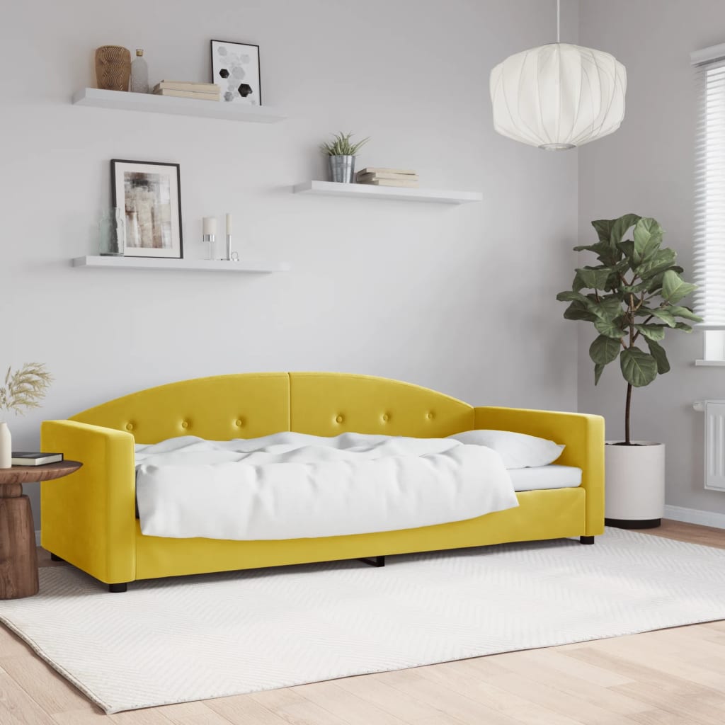 Letto da Giorno Giallo 80x200 cm in Vellutocod mxl 94654