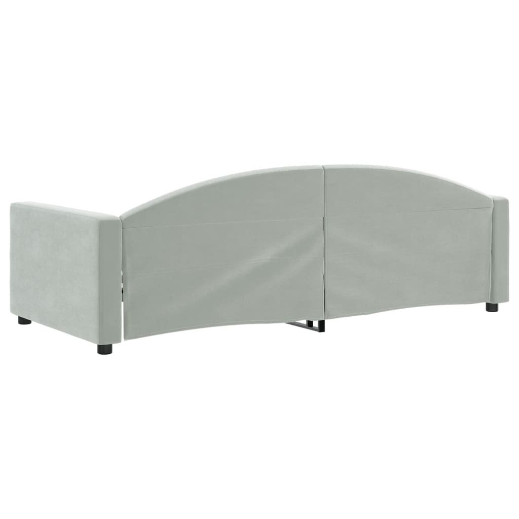 Letto da Giorno Grigio Chiaro 90x200 cm in Velluto 354136