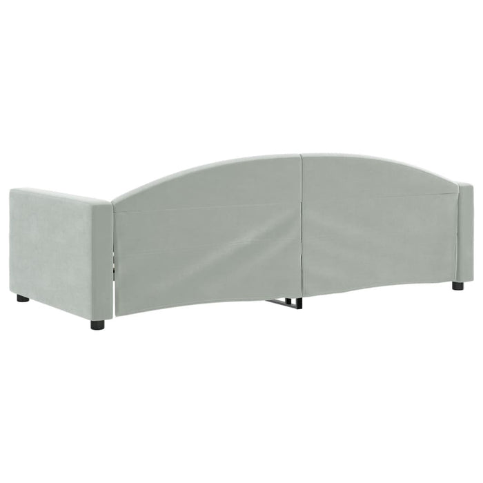 Letto da Giorno Grigio Chiaro 90x200 cm in Velluto 354136