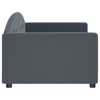 Letto da Giorno Grigio Scuro 90x200 cm in Velluto 354137