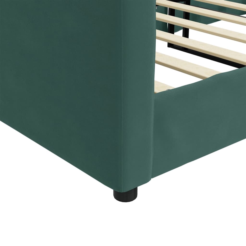 Letto da Giorno Verde Scuro 90x200 cm in Velluto 354138