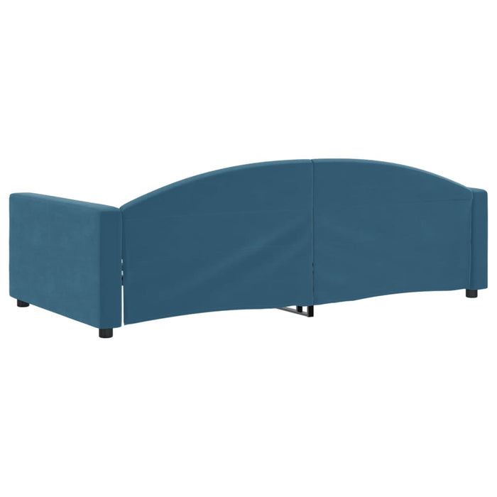 Letto da Giorno Blu 100x200 cm in Velluto 354142