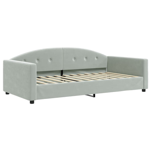 Letto da Giorno Grigio Chiaro 100x200 cm in Vellutocod mxl 105810