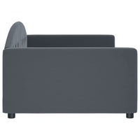Letto da Giorno Grigio Scuro 100x200 cm in Velluto 354144