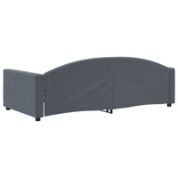 vidaXL Letto da Giorno Grigio Scuro 100x200 cm in Velluto