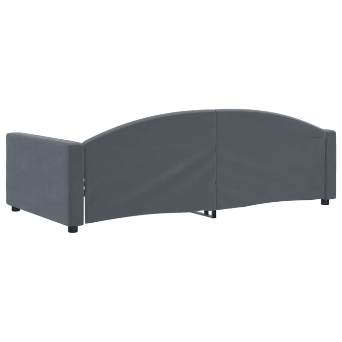 vidaXL Letto da Giorno Grigio Scuro 100x200 cm in Velluto