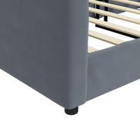 vidaXL Letto da Giorno Grigio Scuro 100x200 cm in Velluto