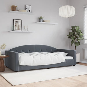 vidaXL Letto da Giorno Grigio Scuro 100x200 cm in Velluto