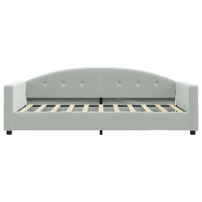Letto da Giorno Grigio Chiaro 90x190 cm in Velluto 354149