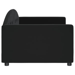 Letto da Giorno Nero 90x190 cm in Velluto 354151