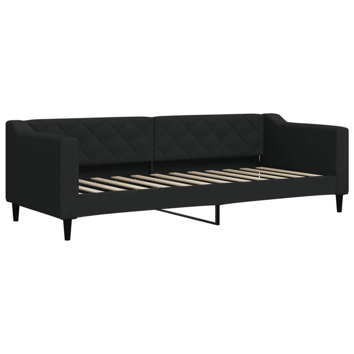 Letto da Giorno Nero 80x200 cm in Tessuto 354158