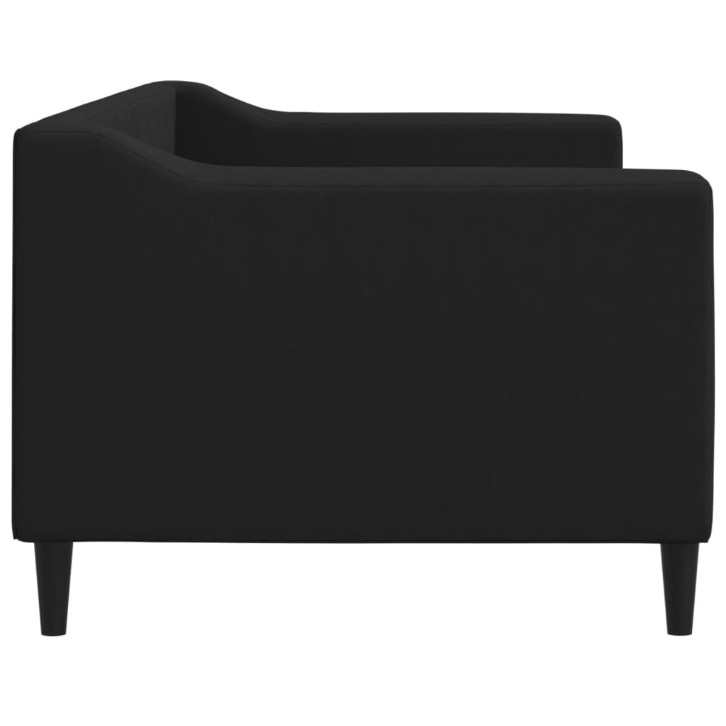 Letto da Giorno Nero 80x200 cm in Tessuto 354158