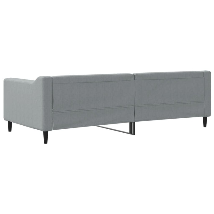 vidaXL Letto da Giorno Grigio Chiaro 90x200 cm in Tessuto