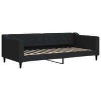 Letto da Giorno Nero 90x200 cm in Tessuto 354163
