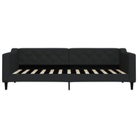 Letto da Giorno Nero 90x200 cm in Tessuto 354163