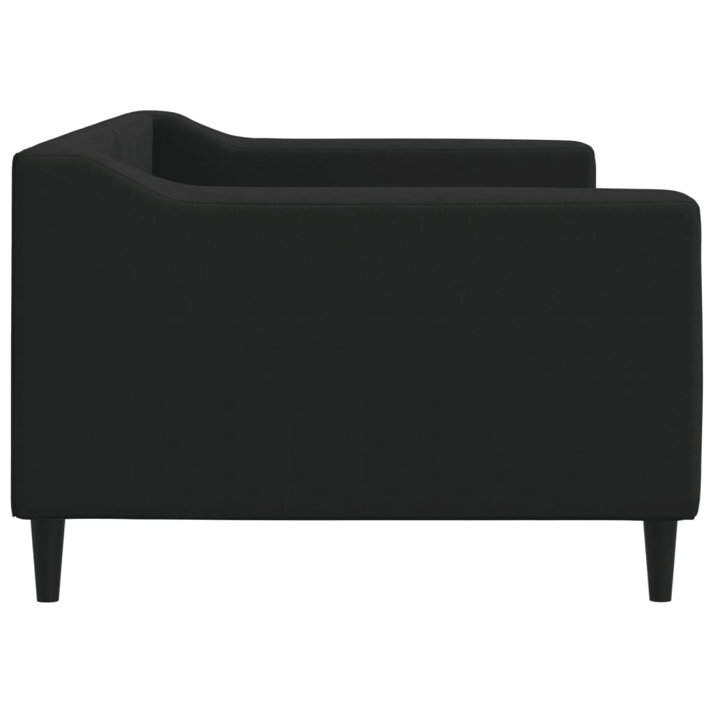 Letto da Giorno Nero 90x200 cm in Tessuto 354163
