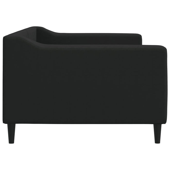 Letto da Giorno Nero 90x200 cm in Tessuto 354163