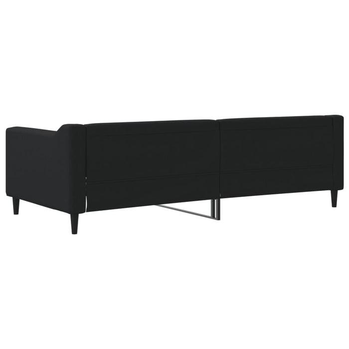Letto da Giorno Nero 90x200 cm in Tessuto 354163