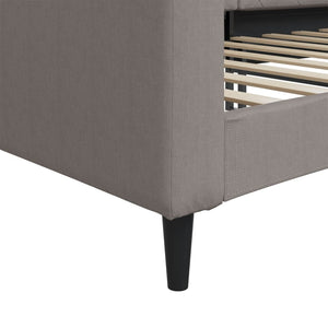 Letto da Giorno Tortora 90x200 cm in Tessuto