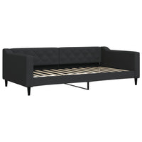 Letto da Giorno Nero 100x200 cm in Tessuto 354168