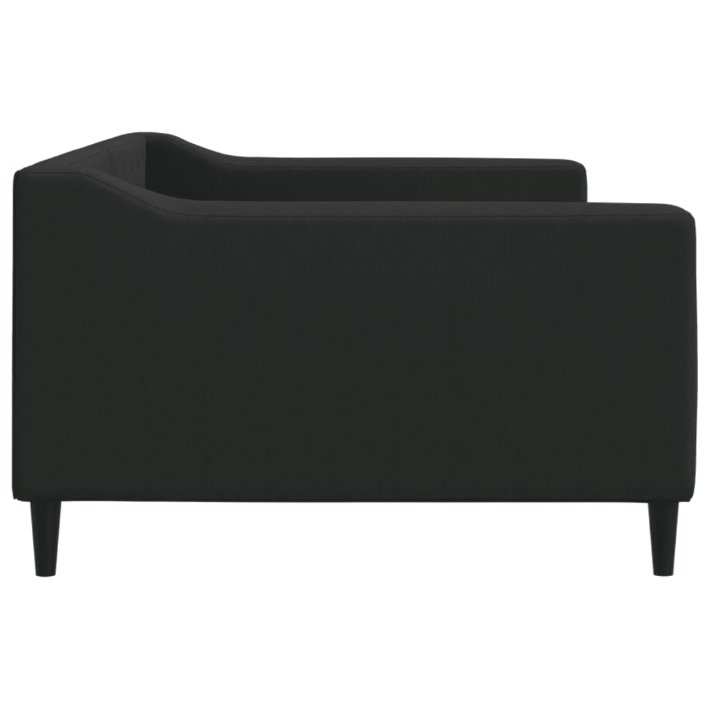 Letto da Giorno Nero 100x200 cm in Tessuto 354168