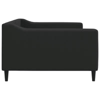 Letto da Giorno Nero 100x200 cm in Tessuto 354168