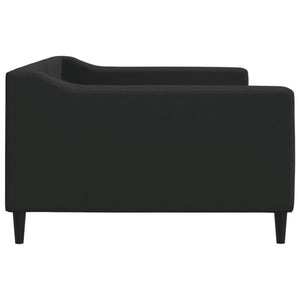 Letto da Giorno Nero 100x200 cm in Tessuto 354168
