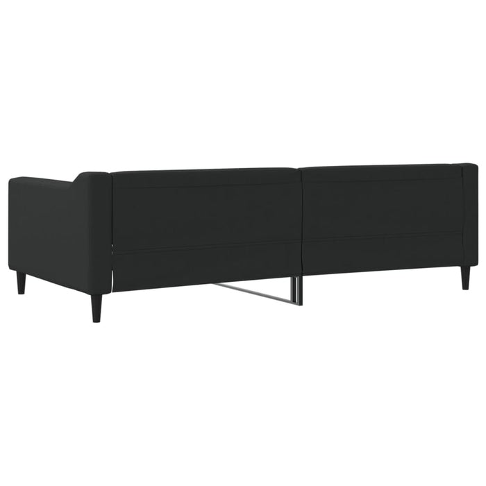 Letto da Giorno Nero 100x200 cm in Tessuto 354168