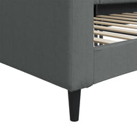 Letto da Giorno Grigio Scuro 90x190 cm in Tessuto 354172