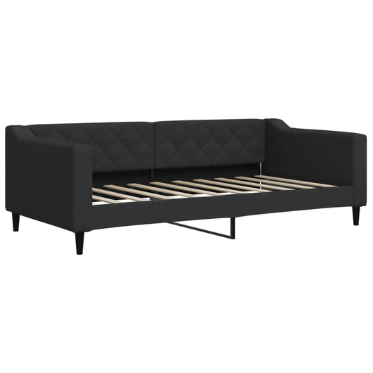 Letto da Giorno Nero 90x190 cm in Tessuto 354173