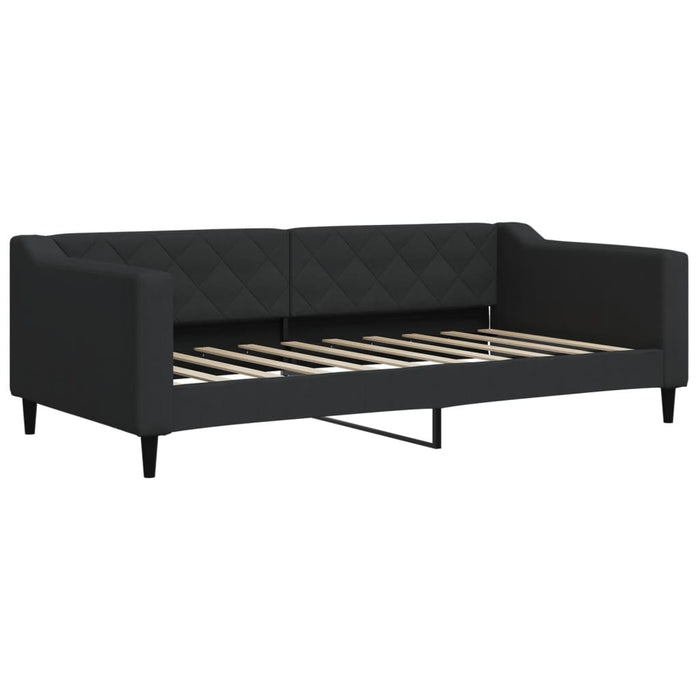 Letto da Giorno Nero 90x190 cm in Tessuto 354173