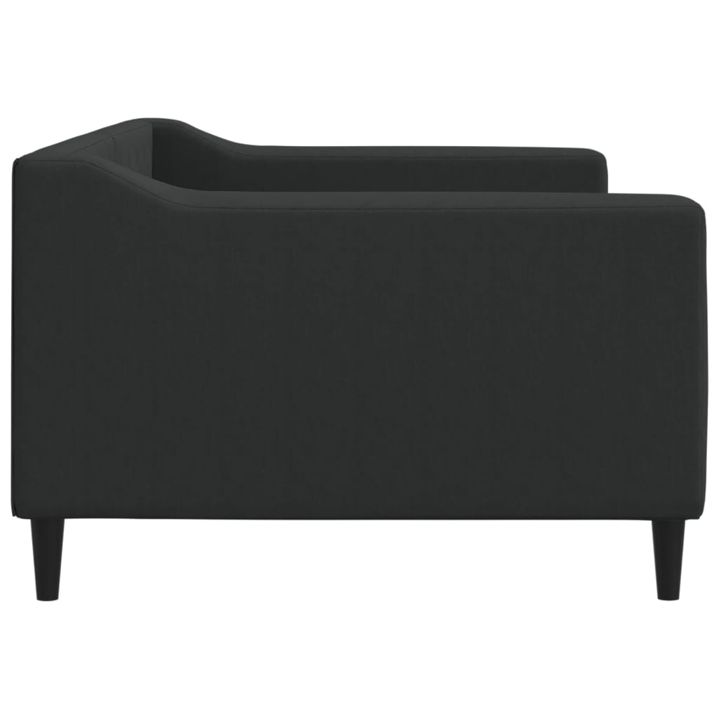 Letto da Giorno Nero 90x190 cm in Tessuto 354173