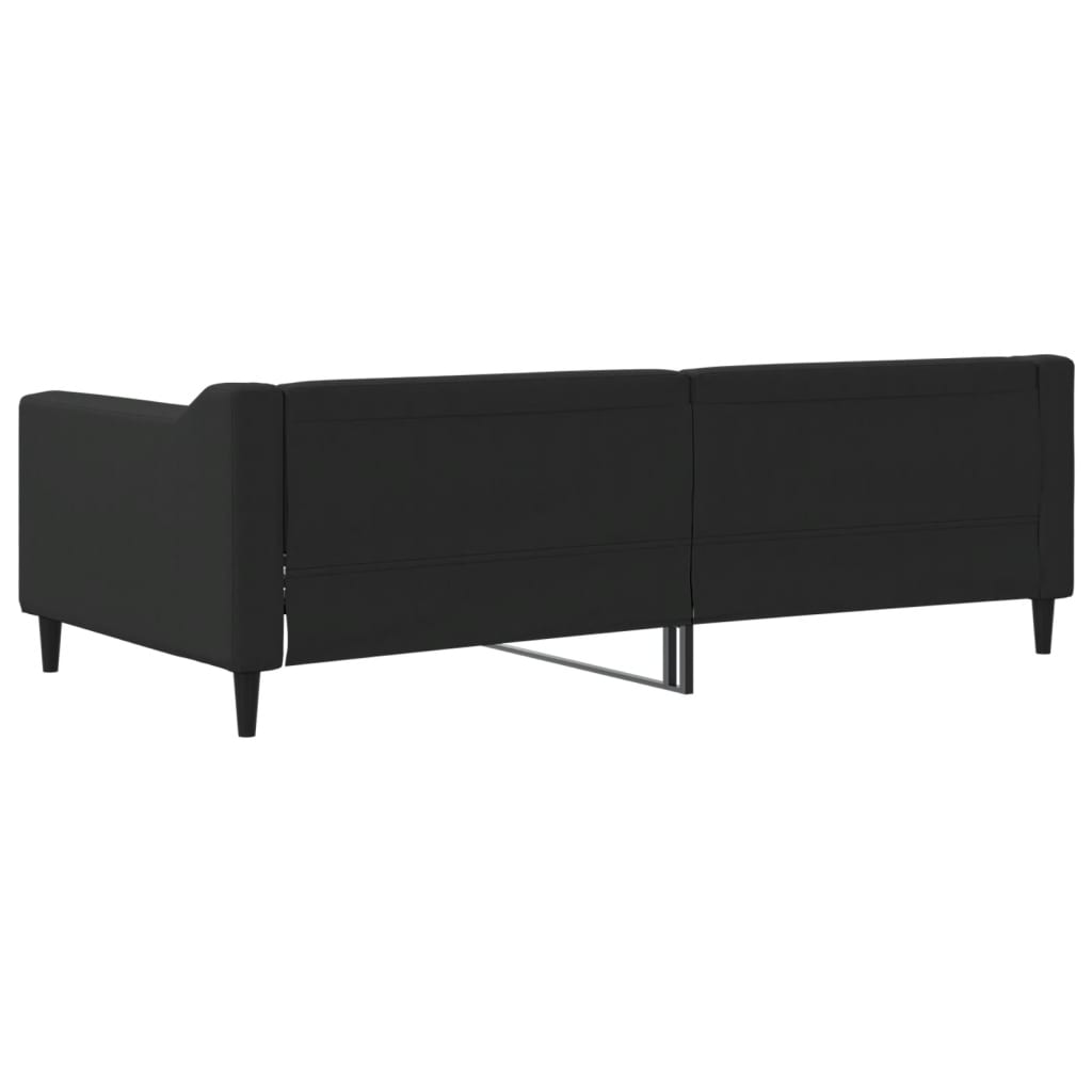 Letto da Giorno Nero 90x190 cm in Tessuto 354173