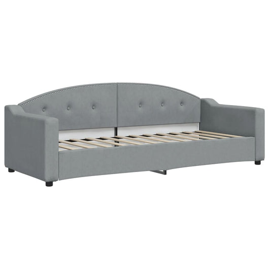 Letto da Giorno Grigio Chiaro 80x200 cm in Tessuto 354178