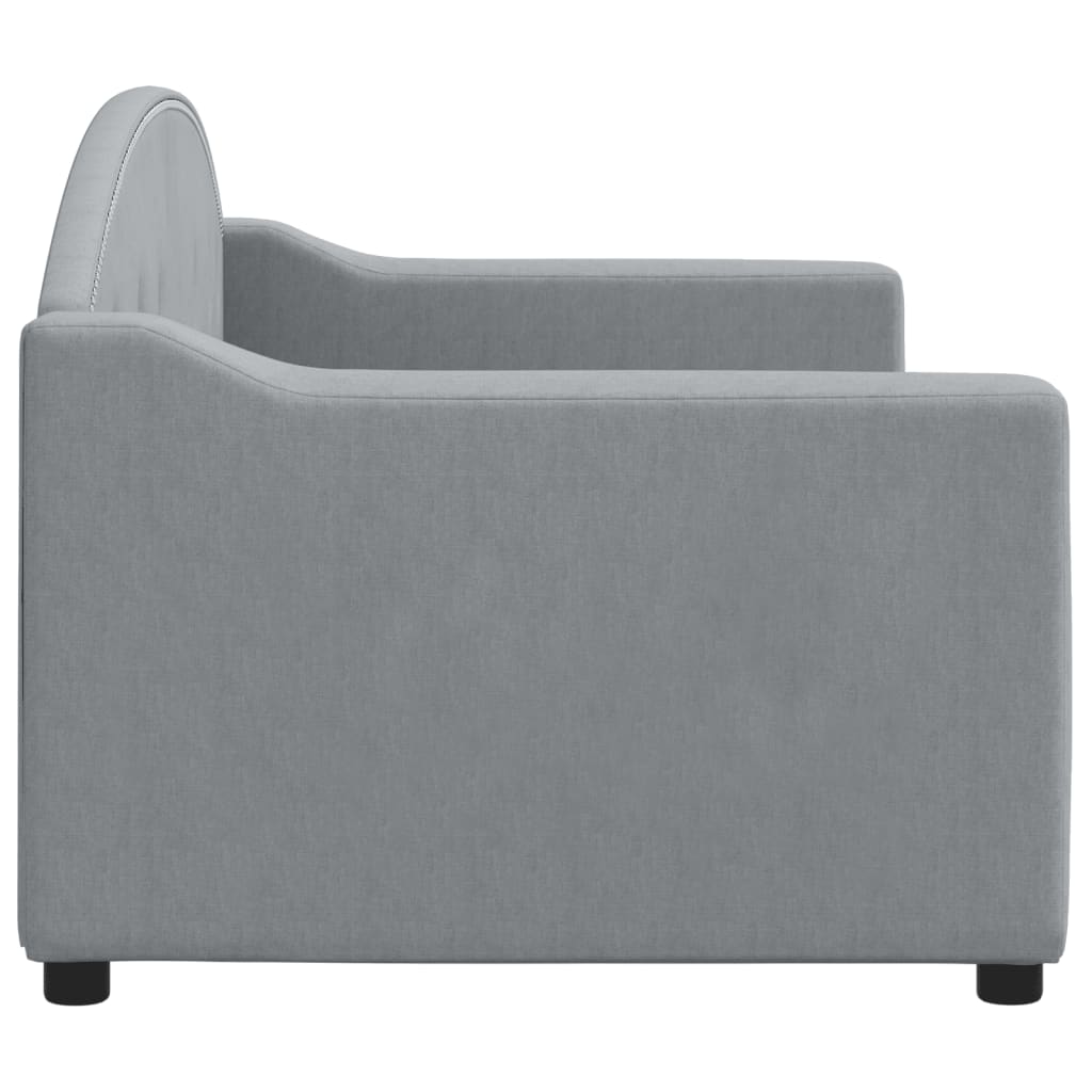 Letto da Giorno Grigio Chiaro 80x200 cm in Tessuto 354178