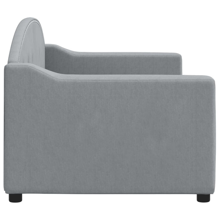 Letto da Giorno Grigio Chiaro 80x200 cm in Tessuto 354178