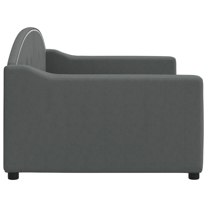 Letto da Giorno Grigio 90x200 cm in Tessuto 354184