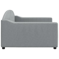 Letto da Giorno Grigio Chiaro 100x200 cm in Tessuto 354188