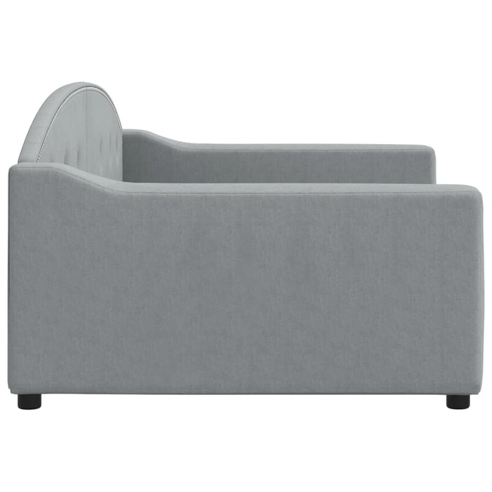 Letto da Giorno Grigio Chiaro 100x200 cm in Tessuto 354188