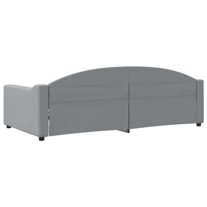 Letto da Giorno Grigio Chiaro 100x200 cm in Tessuto 354188