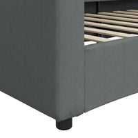 Letto da Giorno Grigio Scuro 100x200 cm in Tessuto 354189