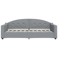 Letto da Giorno Grigio Chiaro 90x190 cm in Tessuto 354193