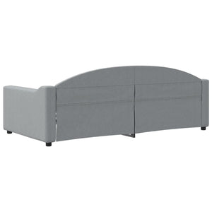 Letto da Giorno Grigio Chiaro 90x190 cm in Tessuto 354193
