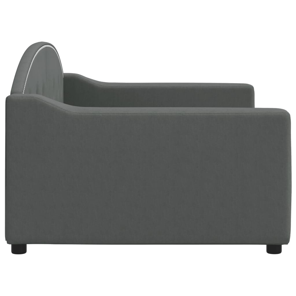 Letto da Giorno Grigio Scuro 90x190 cm in Tessuto 354194