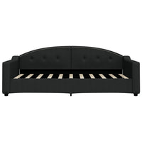 Letto da Giorno Nero 90x190 cm in Tessuto 354195