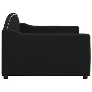 Letto da Giorno Nero 90x190 cm in Tessuto 354195