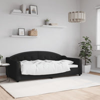 Letto da Giorno Nero 90x190 cm in Tessuto 354195